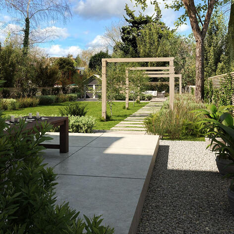 St. Albans Garden Design St. Albans Garden Design 3D landscape rendering Pehrsson Scott London UK